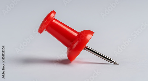 Red Pushpin: A Moment of Stillness AI Generated