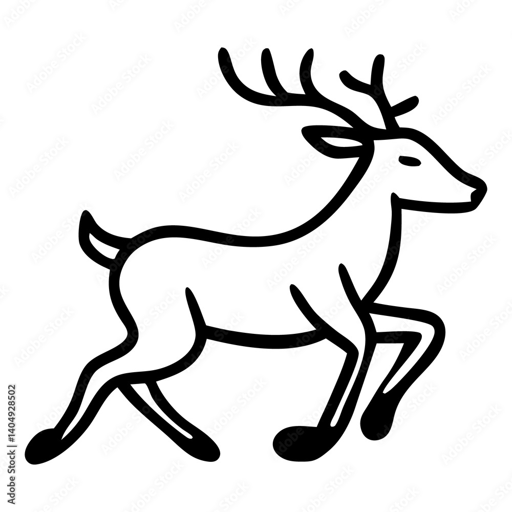 Obraz premium deer line art picture