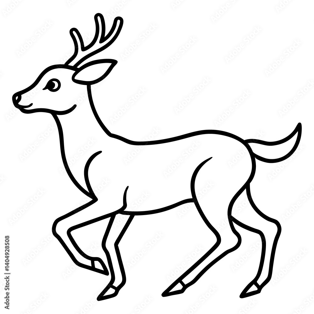Fototapeta premium deer line art picture