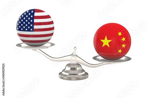 Two balls with flag America...
