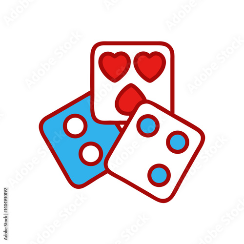 Love-themed dice design for family games  