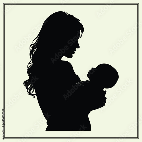 Silhouette of a Mother, Affection