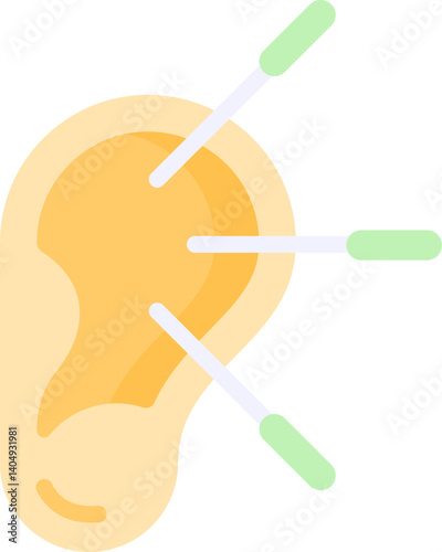 acupuncture Illustration on a white background     