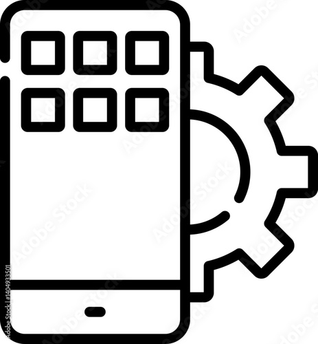 app development Illustration on a white background     