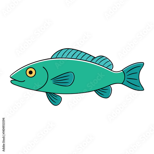 wrasse on white background