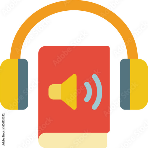 audio book Illustration on a white background     