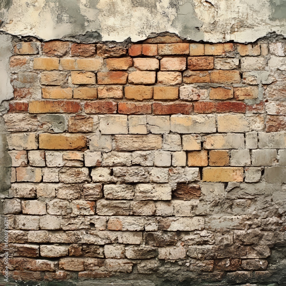 Italian stone brick wall texture.