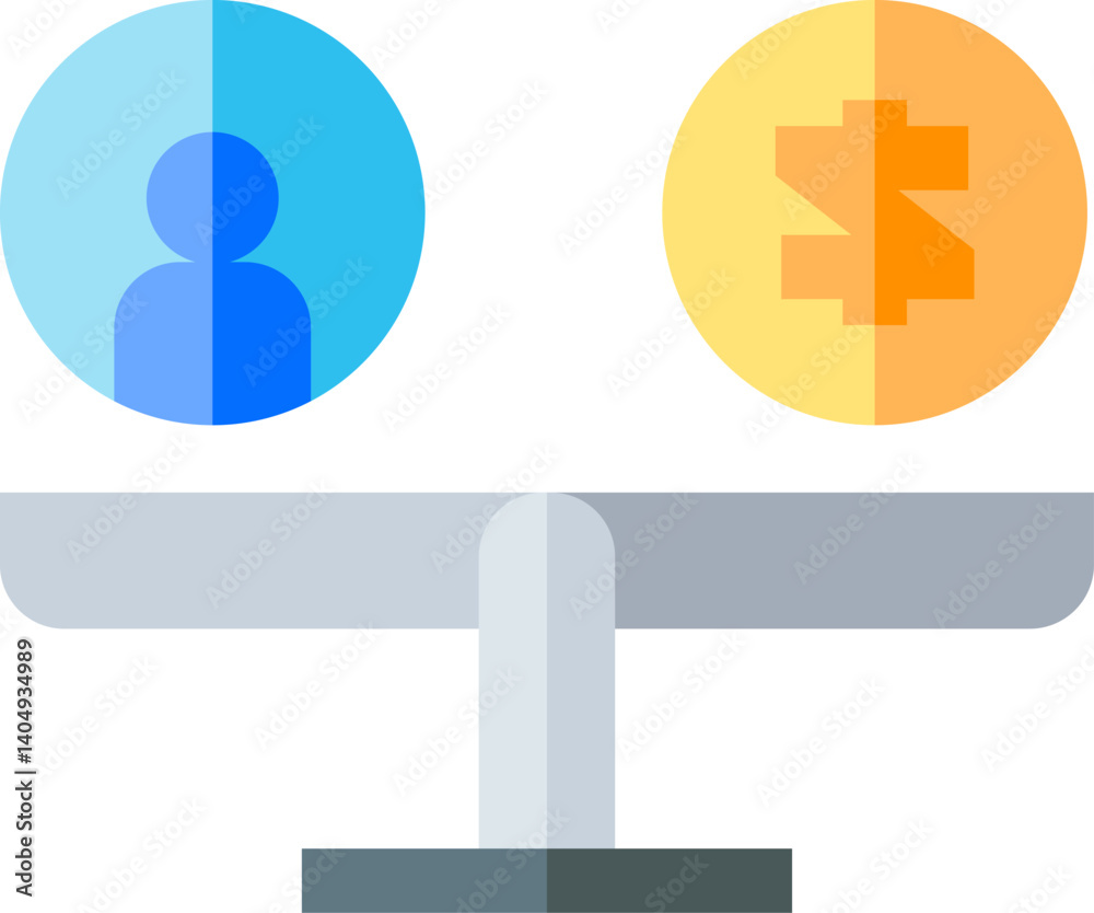 Obraz premium balance Illustration on a white background 