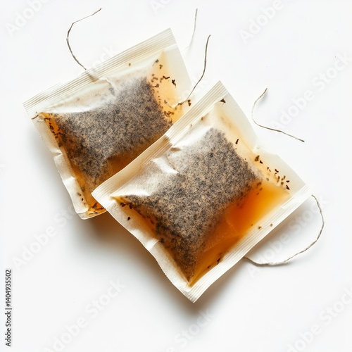Obraz na płótnie Tea bags on white background. w salonie