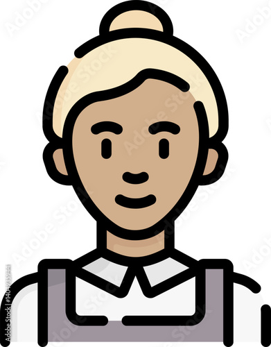 barista Illustration on a white background  