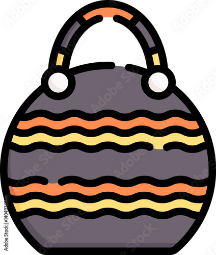 beach bag Illustration on a white background    