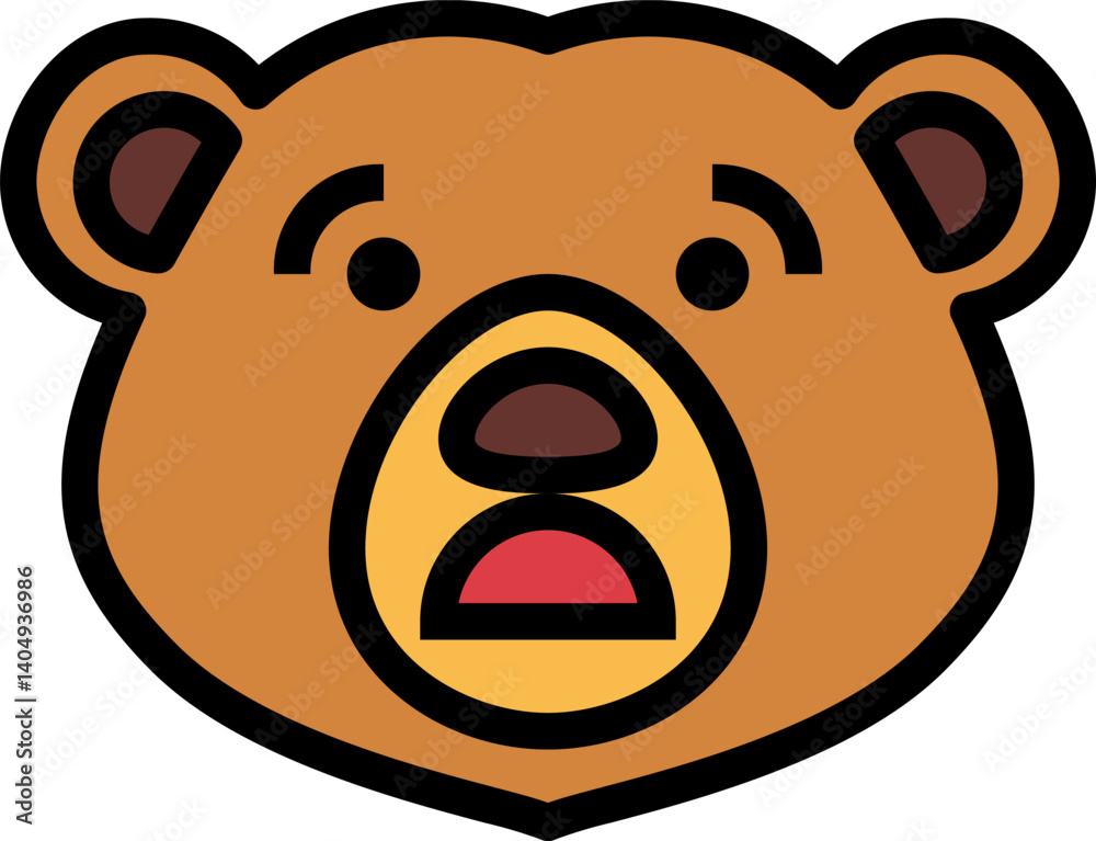 bear Illustration on a white background bear Illustration on a white background