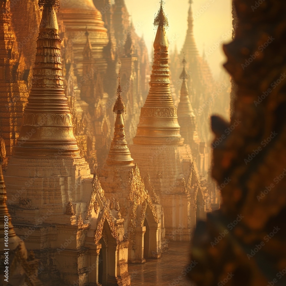Burmese Buddhist temple.