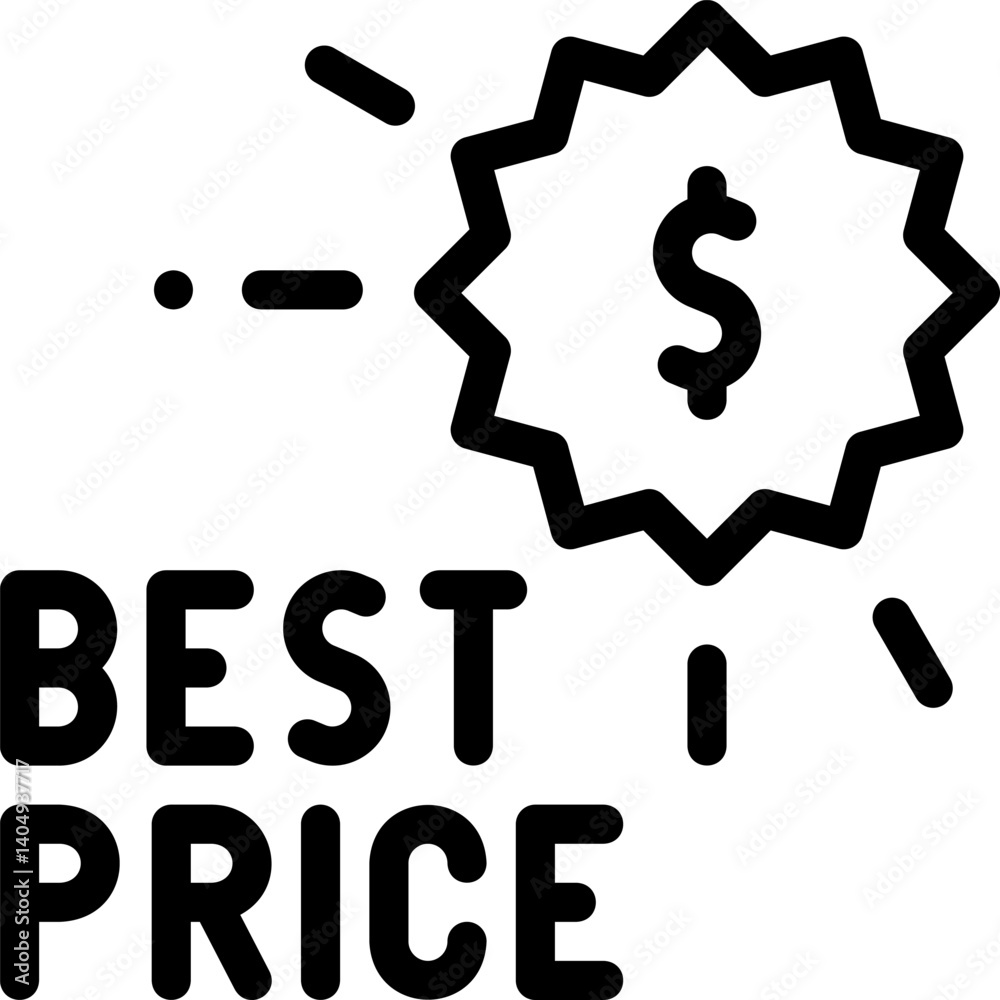 Naklejka premium best price Illustration on a white background 