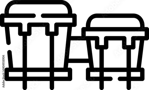 bongos Illustration on a white background 