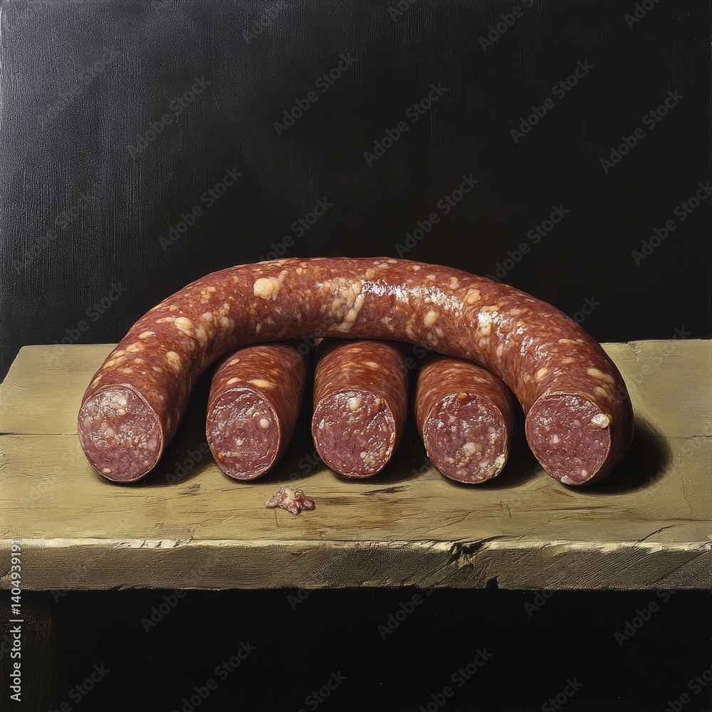 Uncooked sausage.