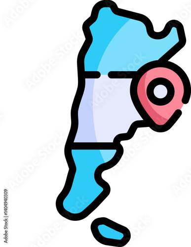 buenos aires Illustration on a white background     