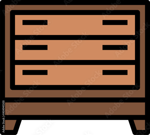 cabinet Illustration on a white background  