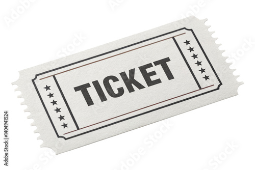 admit one ticket isolated