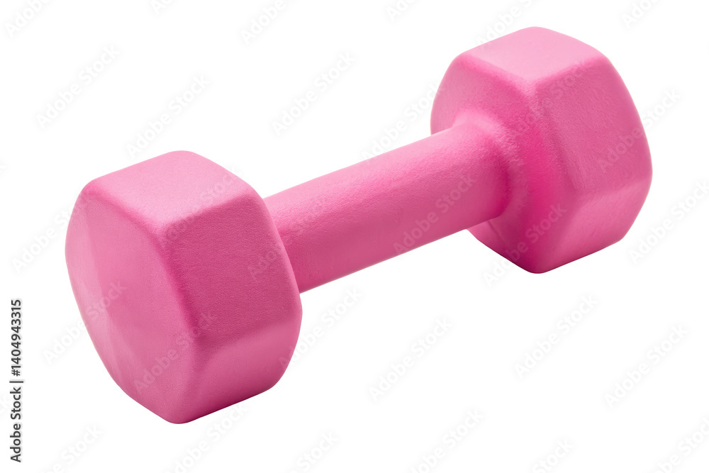 pink dumbbell isolated on white pink dumbbell isolated on white