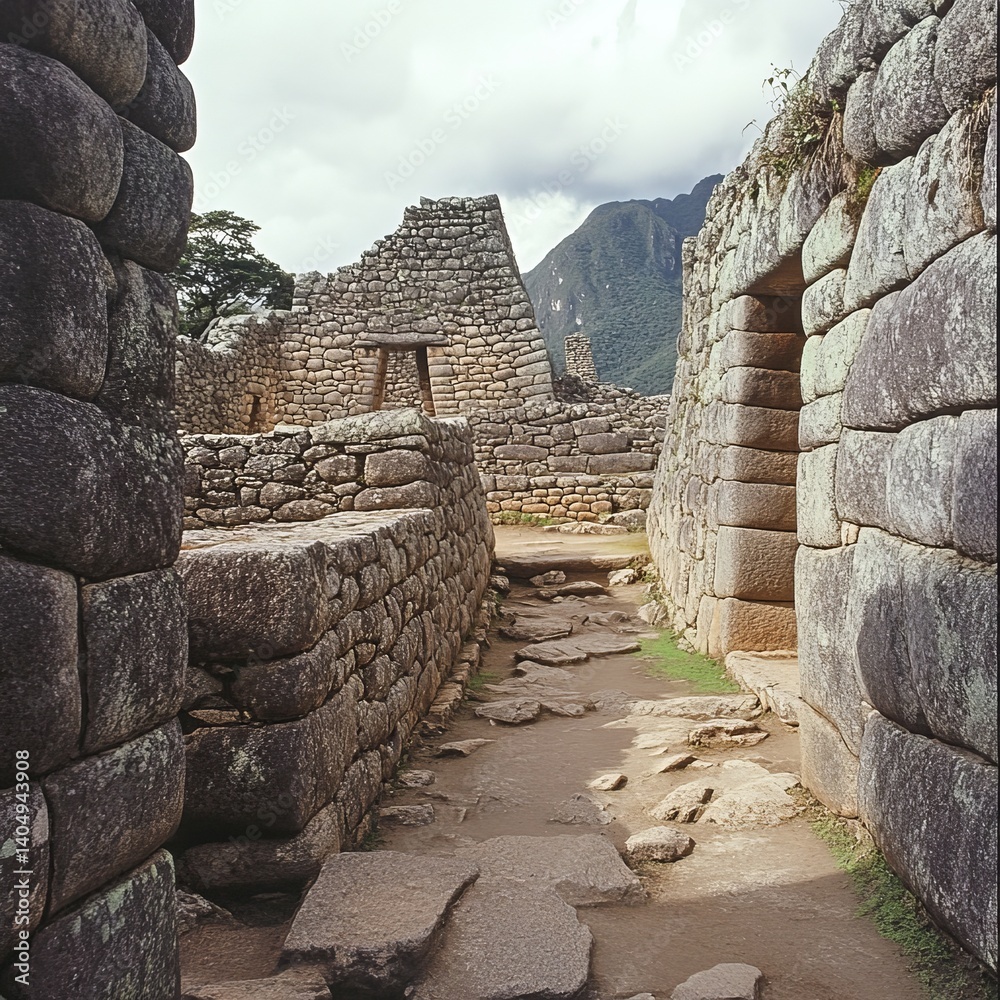 Machu Picchu's site in Peru.