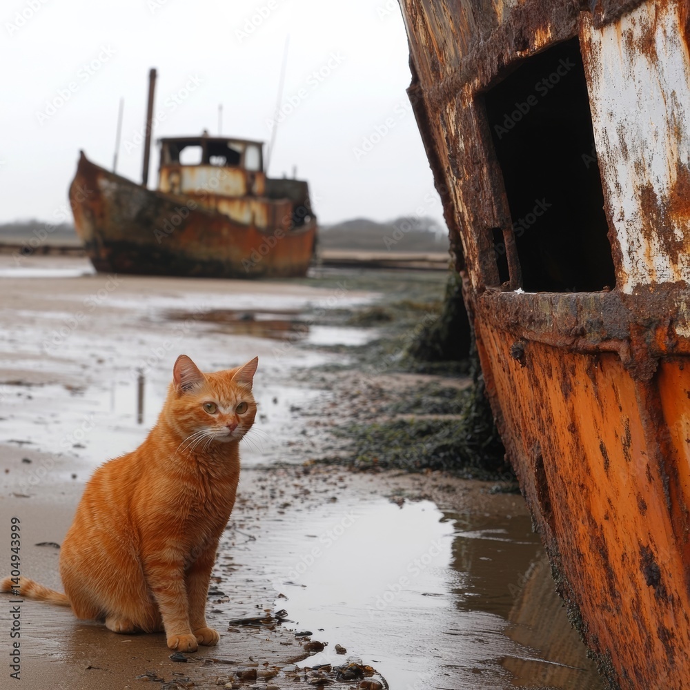 Hunstanton shipwreck, North Norfolk, UK.