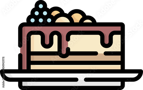 cake Illustration on a white background   