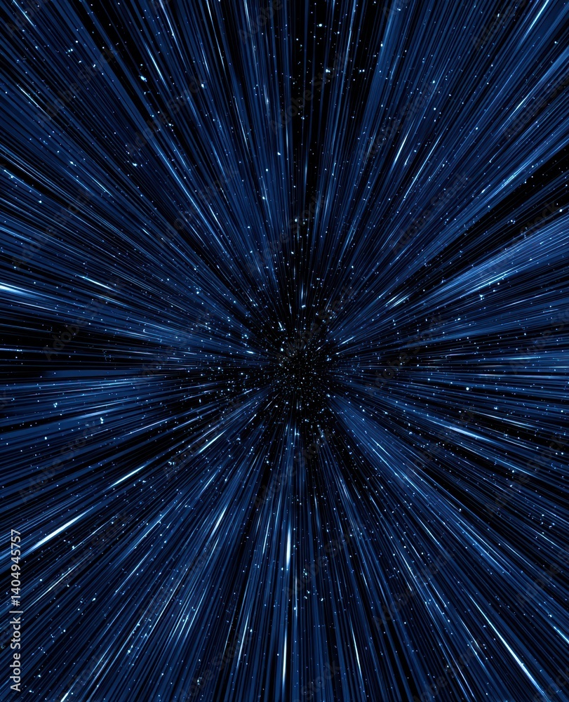 Abstract view of a Starfield with lines Abstract view of a Starfield with lines
