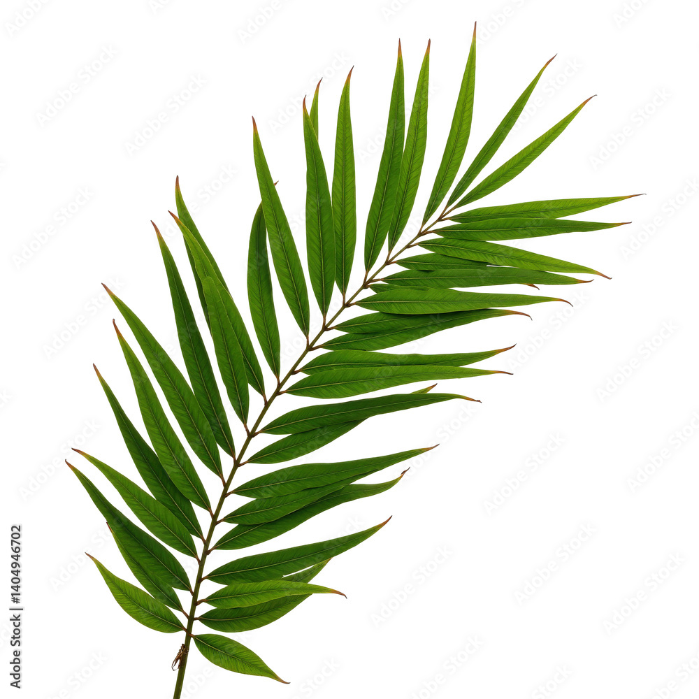 A vibrant green palm leaf with a natural, tropical feel. A vibrant green palm leaf with a natural, tropical feel.