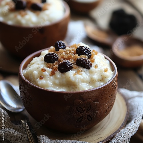 Obraz na płótnie Cinnamon rice pudding: so yummy! w salonie