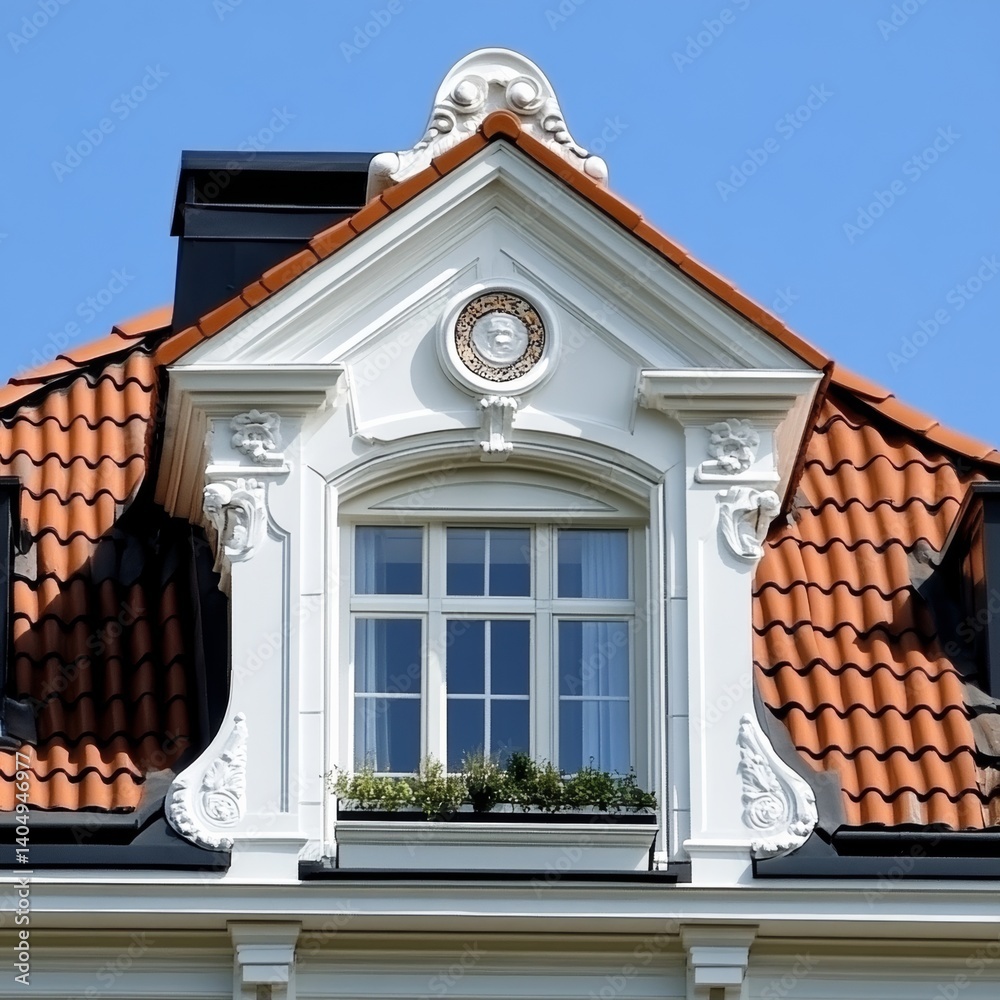 Top of house, nice window.