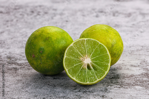 Fresh sour green lime fruit