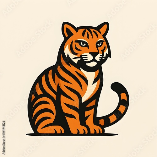 Tiger Striped Cat Sitting