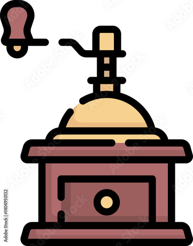 coffee grinder Illustration on a white background     