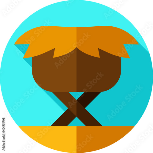 cradle Illustration on a white background   