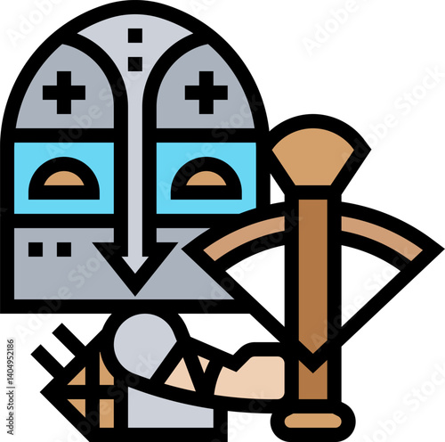 crossbow Illustration on a white background  