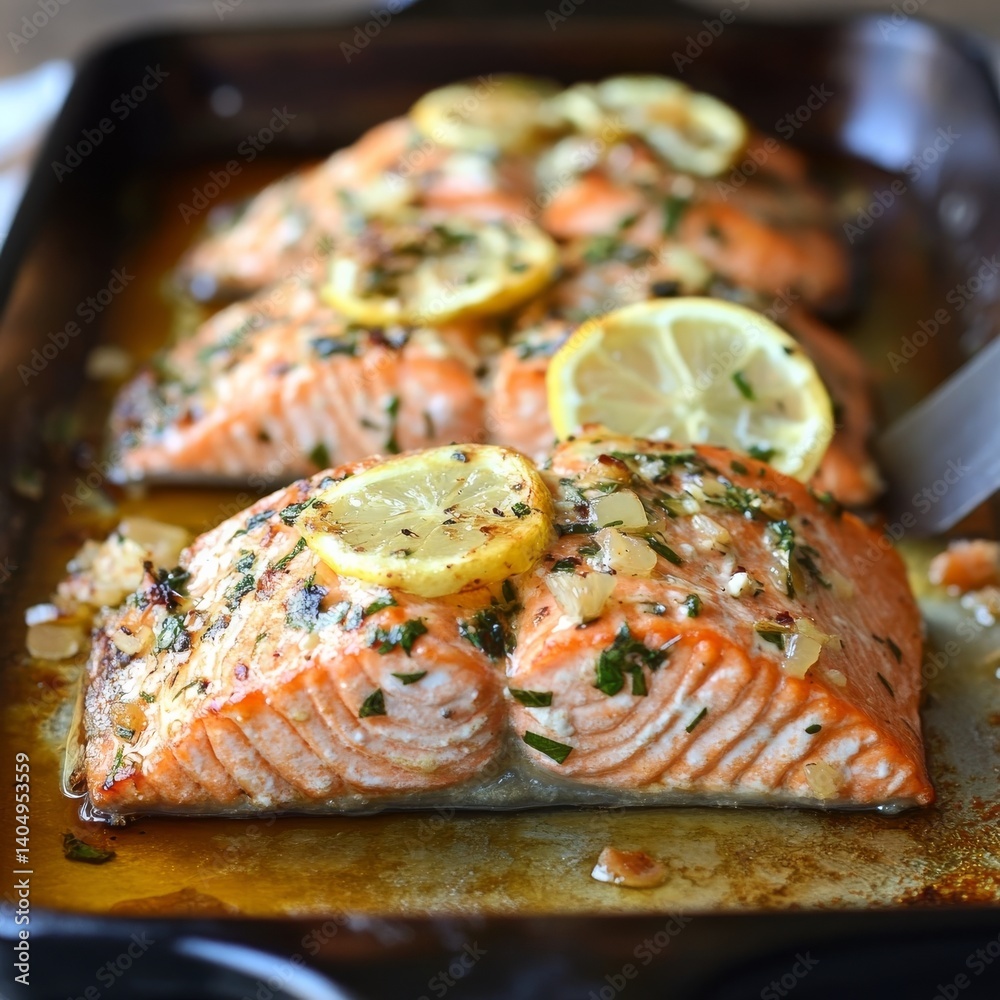 Salmon, baked.