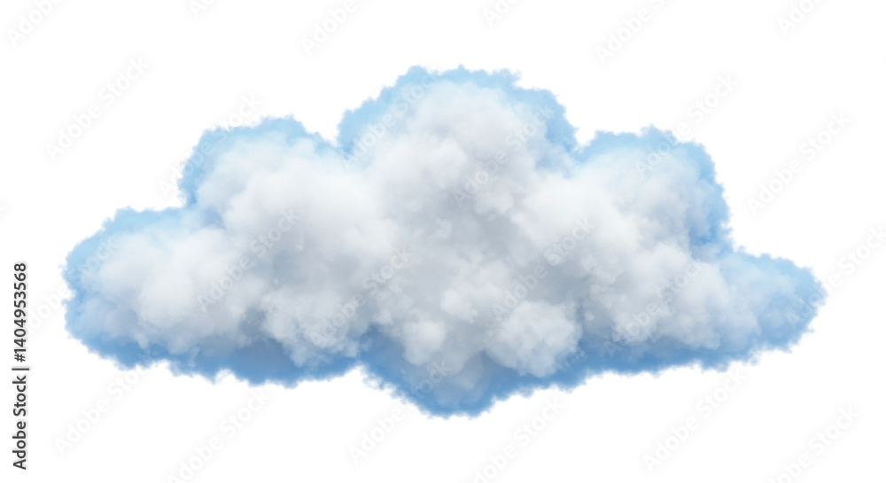 Isolated Fluffy White Cloud Isolated Fluffy White Cloud