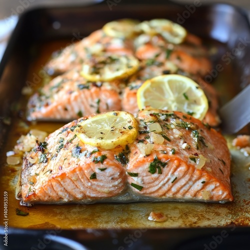 Salmon, baked.