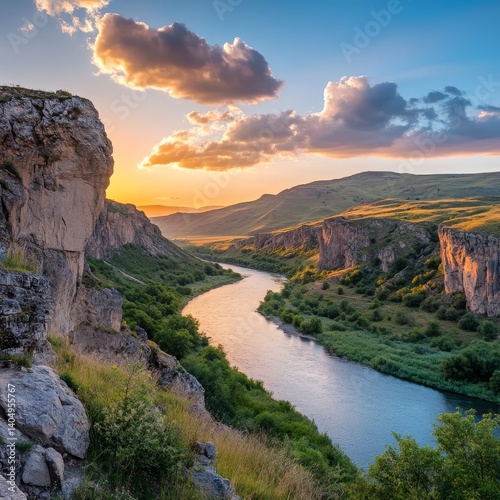 Obraz na płótnie Armenia: River beauty. w salonie