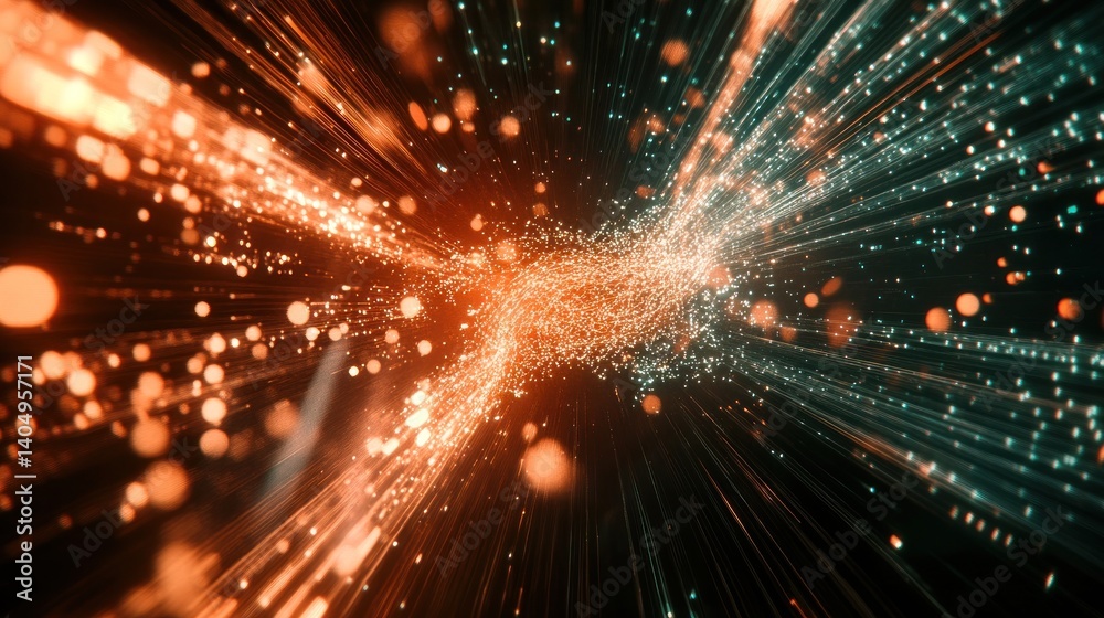 Fototapeta premium Abstract digital energy flow