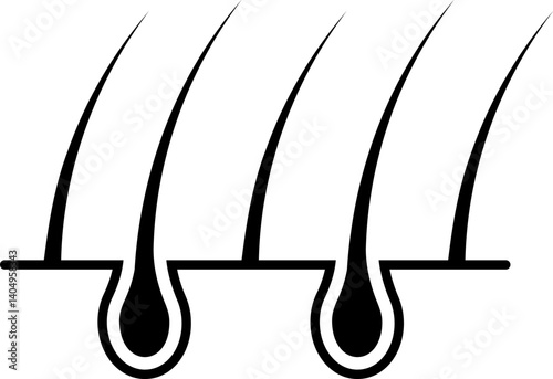Hair icon in a flat style.