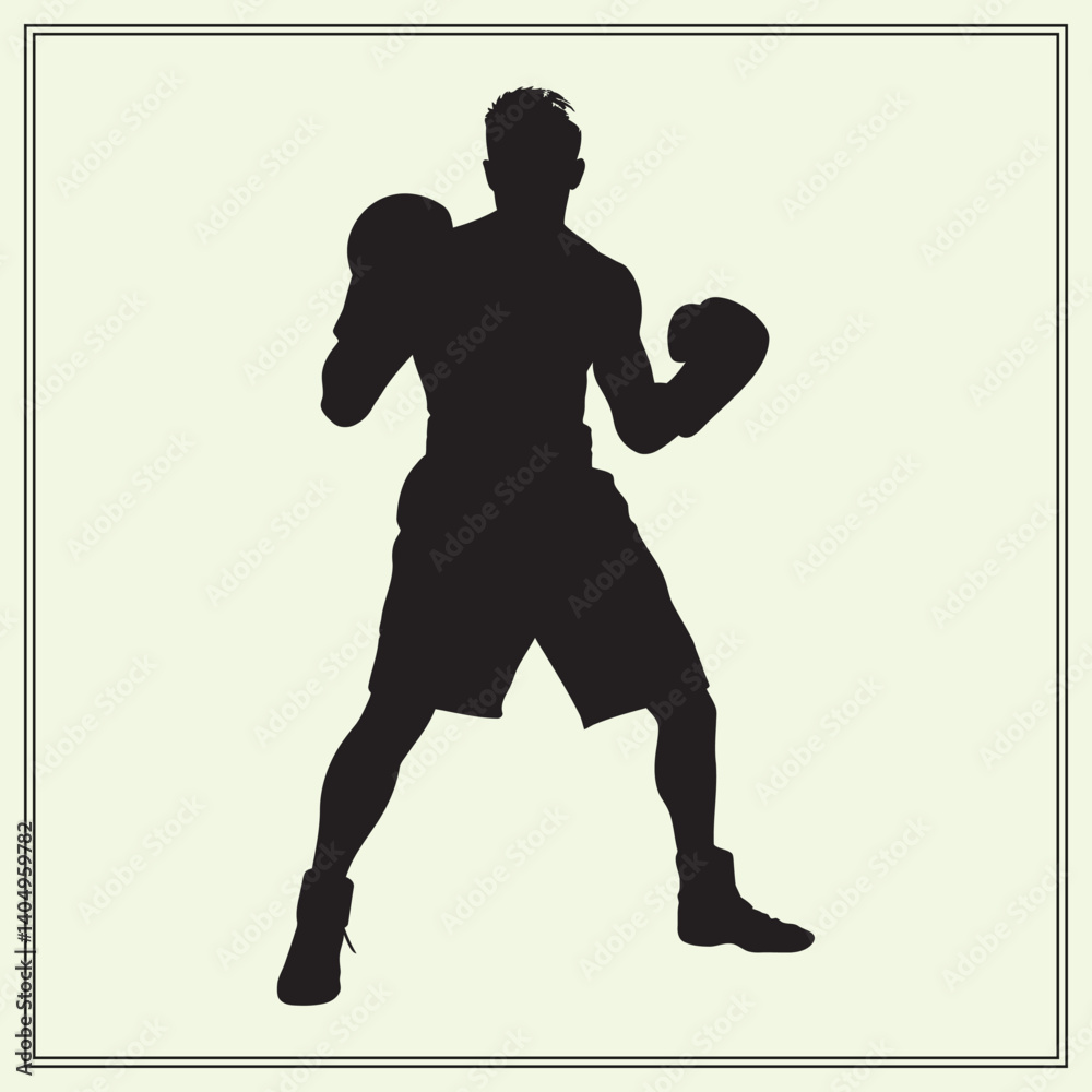 Silhouette of Boxing, Knockout Silhouette of Boxing, Knockout