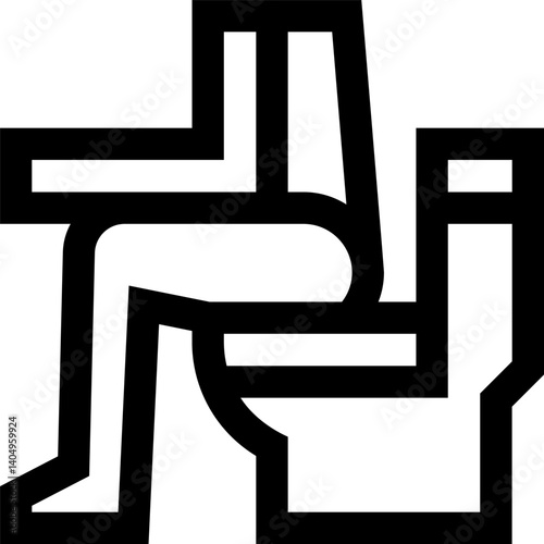 diarrhoea Illustration on a white background  