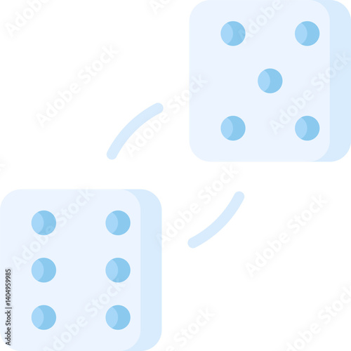 dices (2) Illustration on a white background  