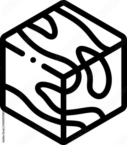 diced beef Illustration on a white background     