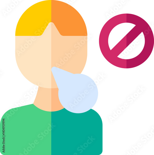 difficulty breathing (2) Illustration on a white background   
