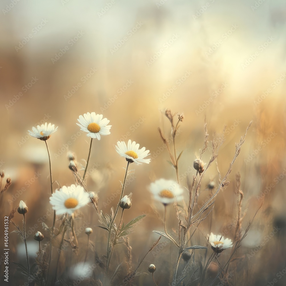 Wild camomile with natural backdrop.