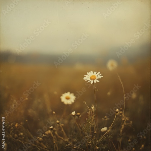 Obraz na płótnie Wild camomile in a natural field. w salonie
