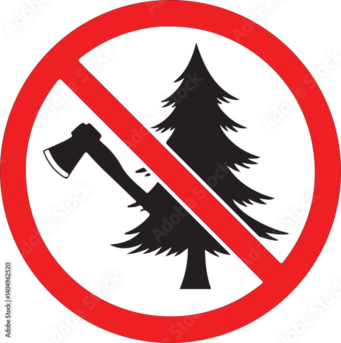 DO NOT CUT DOWN TREES sign.